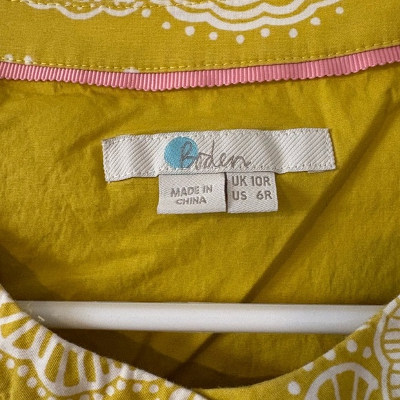 Boden Yellow Floral Midi Dress - Picture 4 of 6